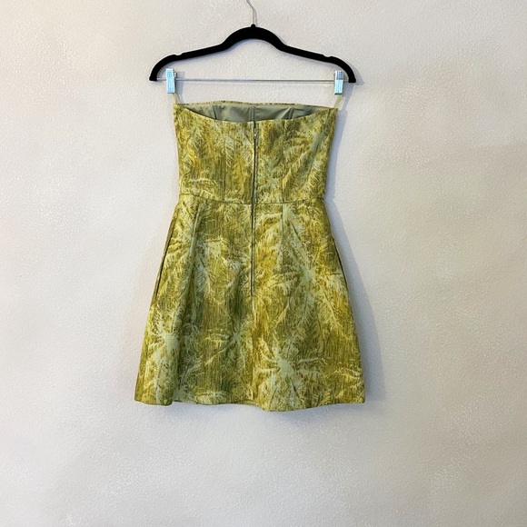 Scanlan Theodore Tinsel Linen Strapless Dress - Picture 4 of 8